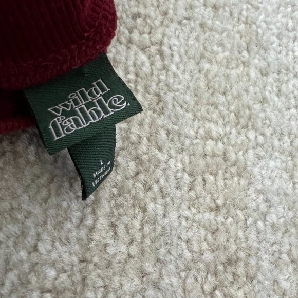 Wild Fable Aspen Crewneck Sweatshirt Top L Red - Picture 2 of 8